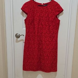 Tommy Hilfiger Red Lace Mini Dress